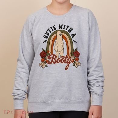 Cutie With A Booty Funny Halloween Ghost Women's Sweatshirt