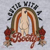 Cutie With A Booty Funny Halloween Ghost Women's Sweatshirt thumb 2
