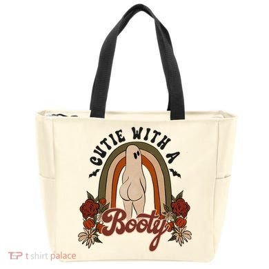 Cutie With A Booty Funny Halloween Ghost Tote Bag