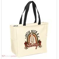 Cutie With A Booty Funny Halloween Ghost Tote Bag thumb 2