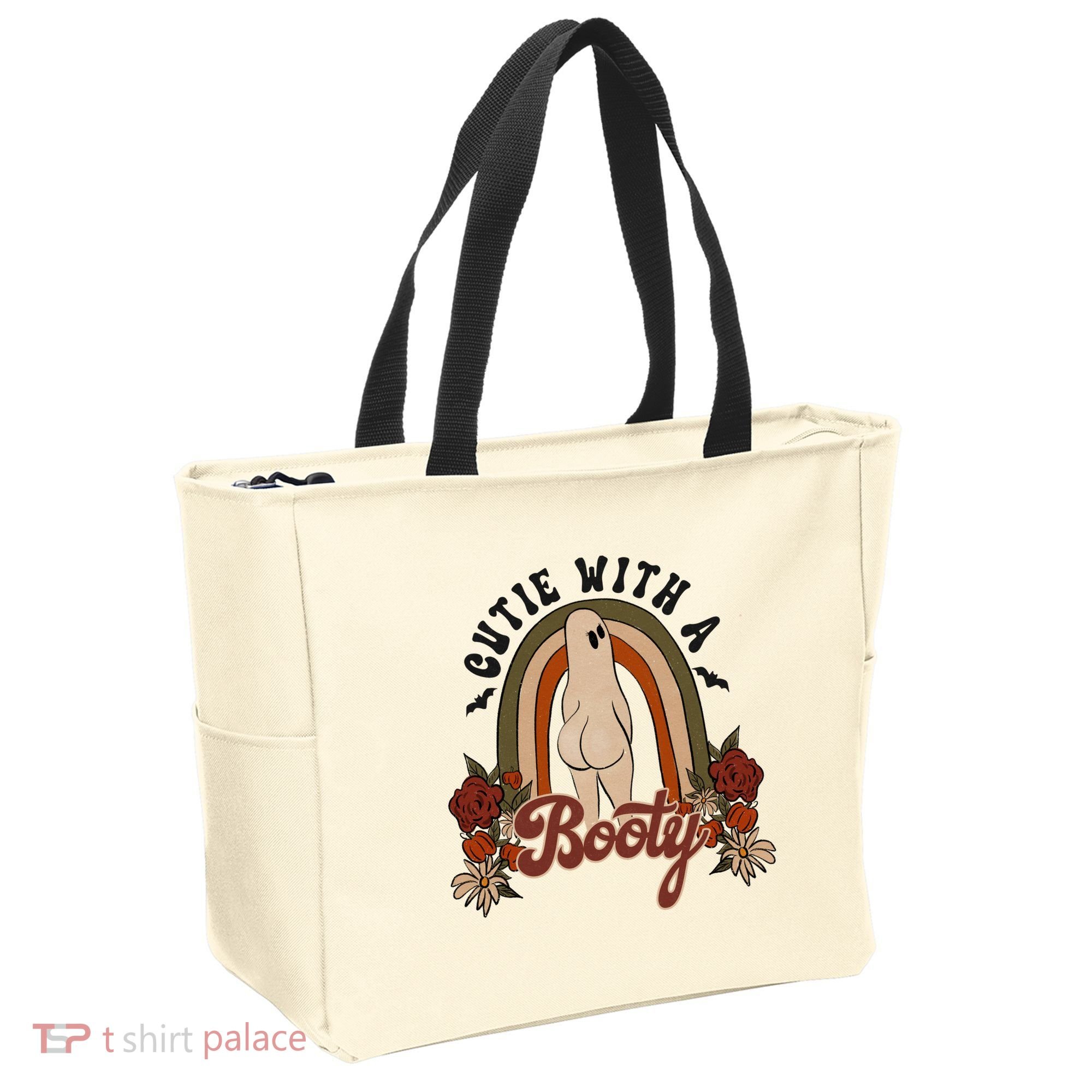 Cutie With A Booty Funny Halloween Ghost Tote Bag