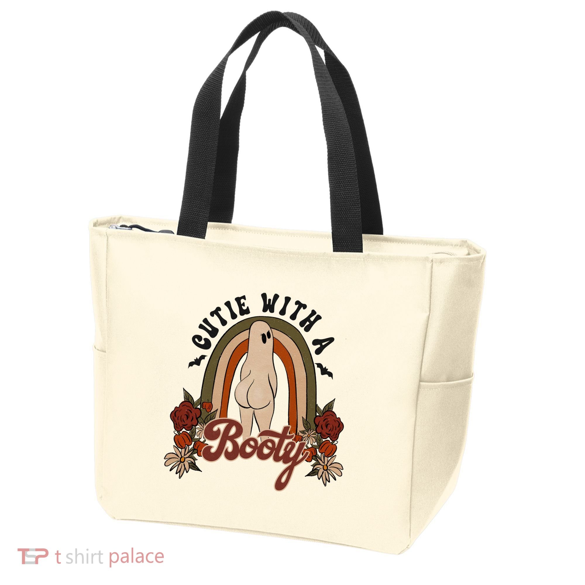 Cutie With A Booty Funny Halloween Ghost Tote Bag