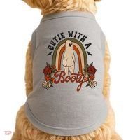 Cutie With A Booty Funny Halloween Ghost Doggie Tank thumb 0