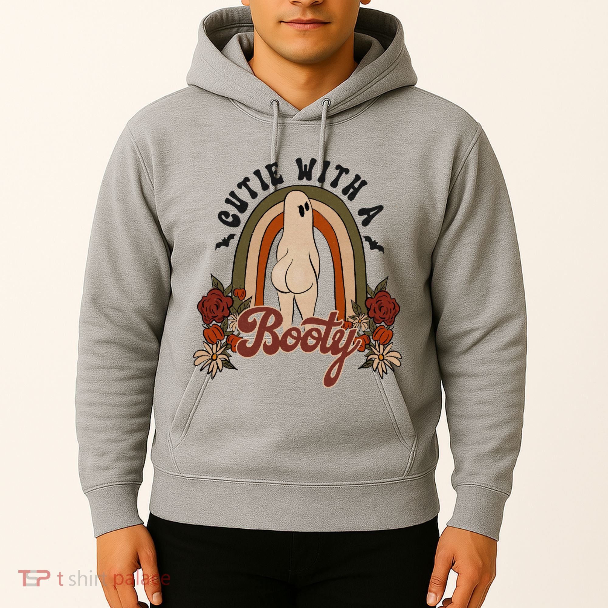 Cutie With A Booty Funny Halloween Ghost Hoodie