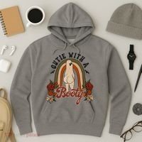 Cutie With A Booty Funny Halloween Ghost Hoodie thumb 3