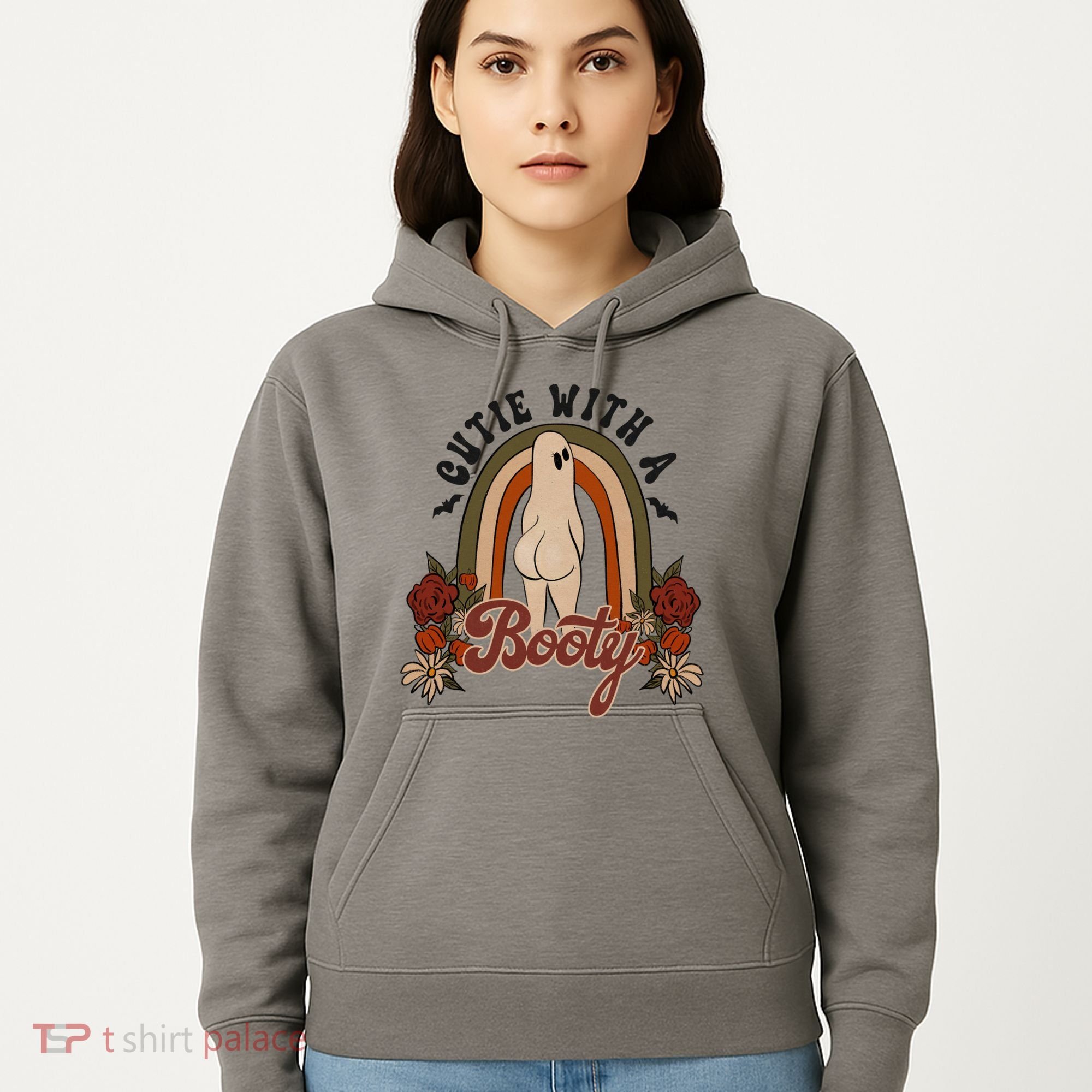 Cutie With A Booty Funny Halloween Ghost Hoodie