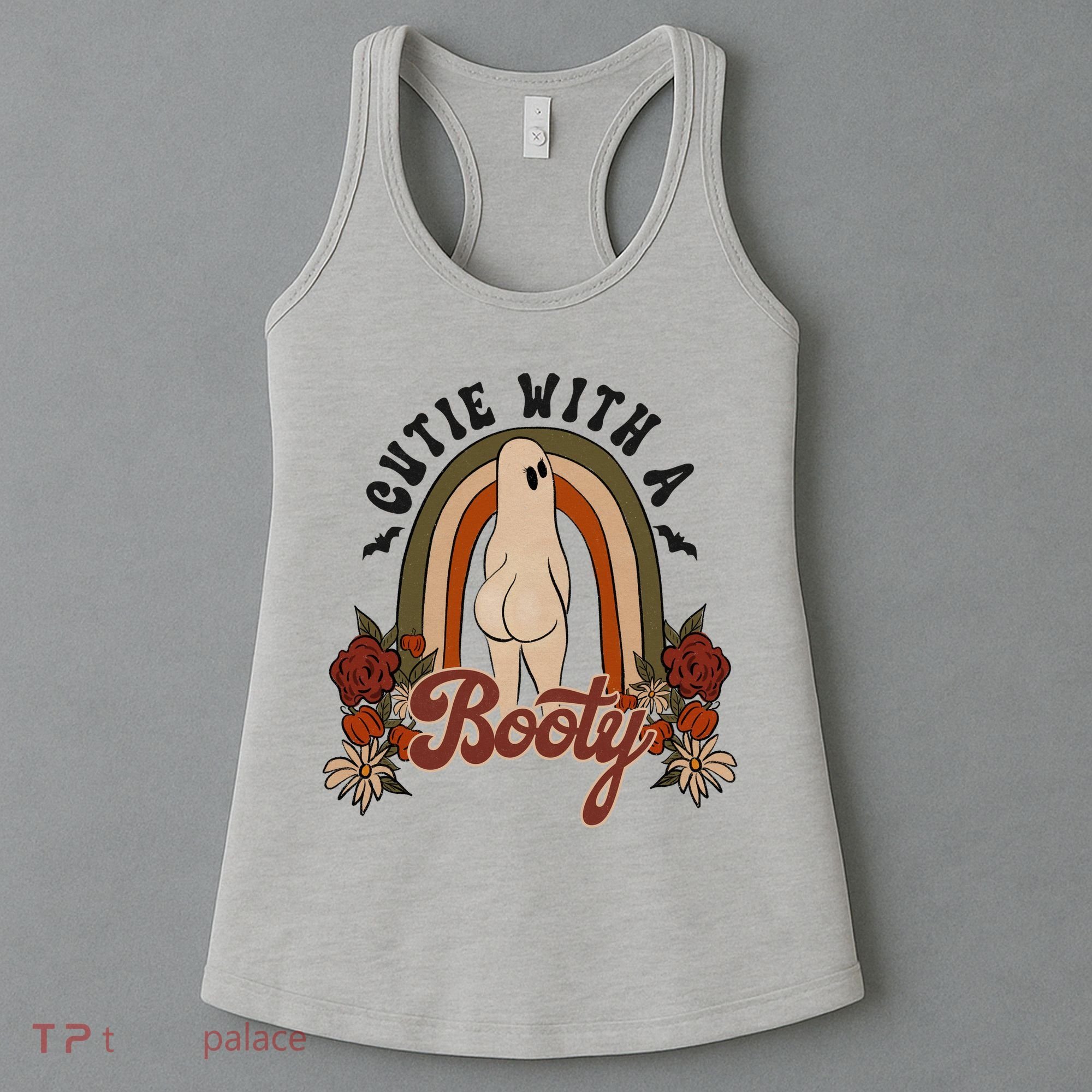 Cutie With A Booty Funny Halloween Ghost Women's Tank Top
