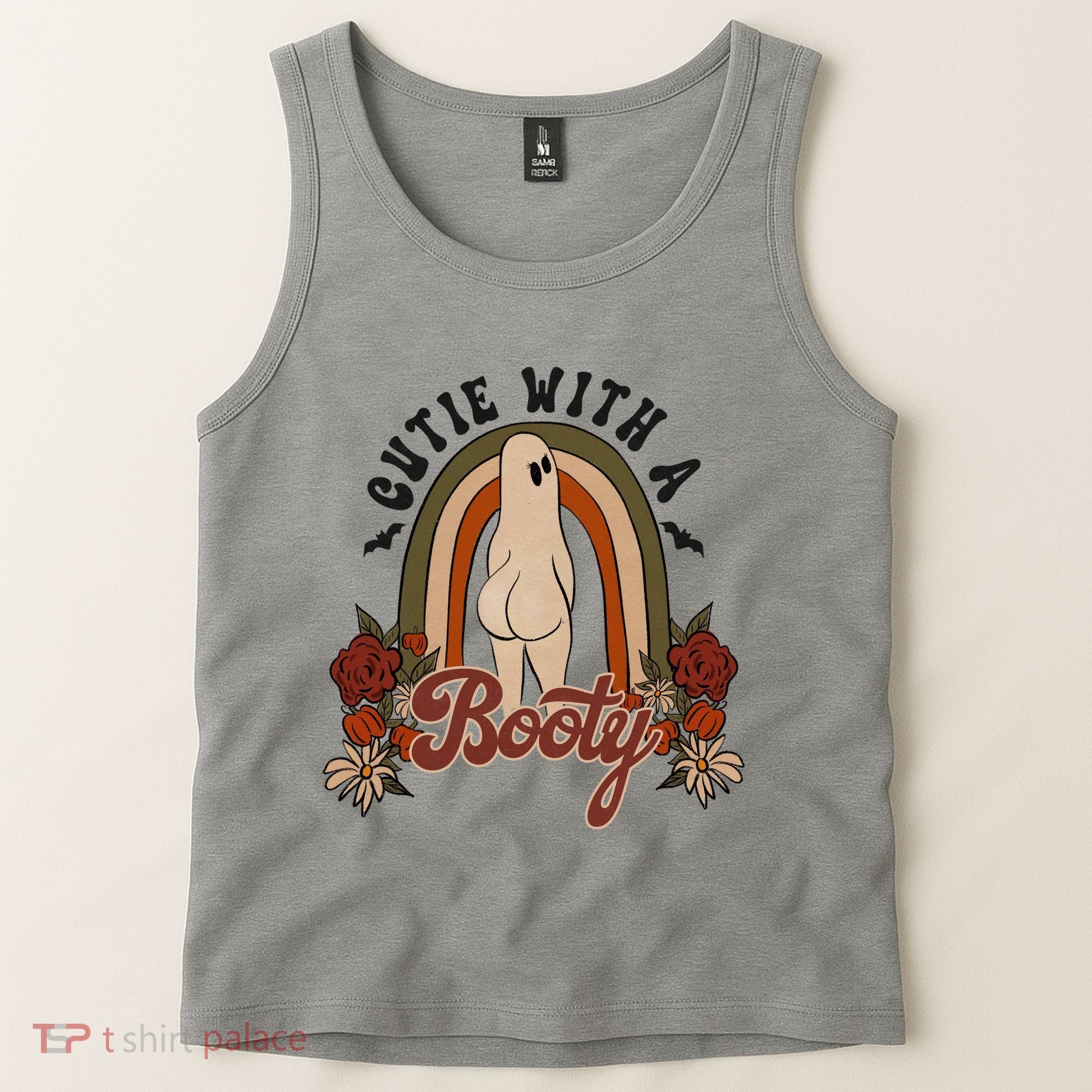 Cutie With A Booty Funny Halloween Ghost Tank Top