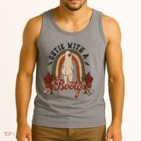 Cutie With A Booty Funny Halloween Ghost Tank Top thumb 3