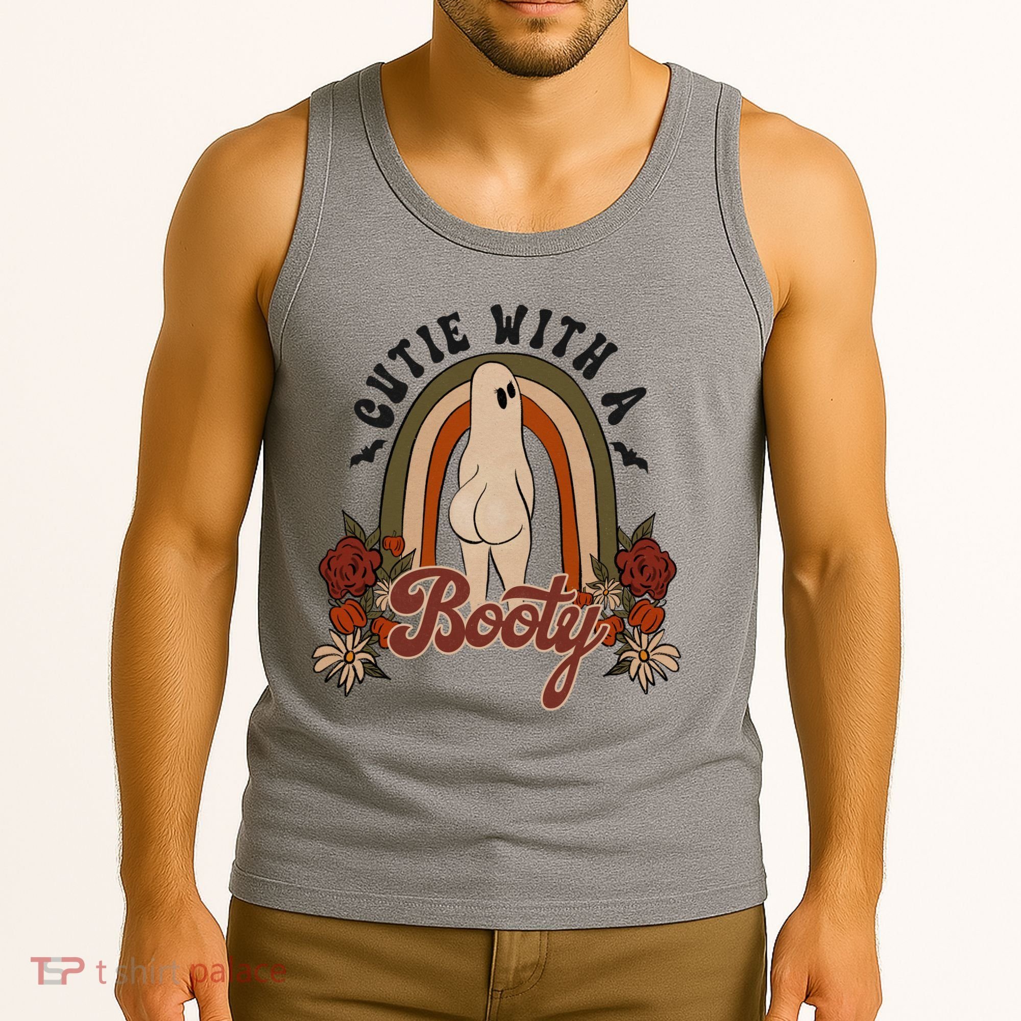 Cutie With A Booty Funny Halloween Ghost Tank Top