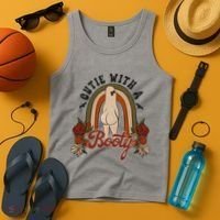 Cutie With A Booty Funny Halloween Ghost Tank Top thumb 4