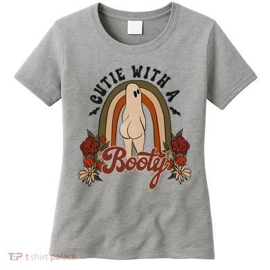 Cutie With A Booty Funny Halloween Ghost Women's T-Shirt