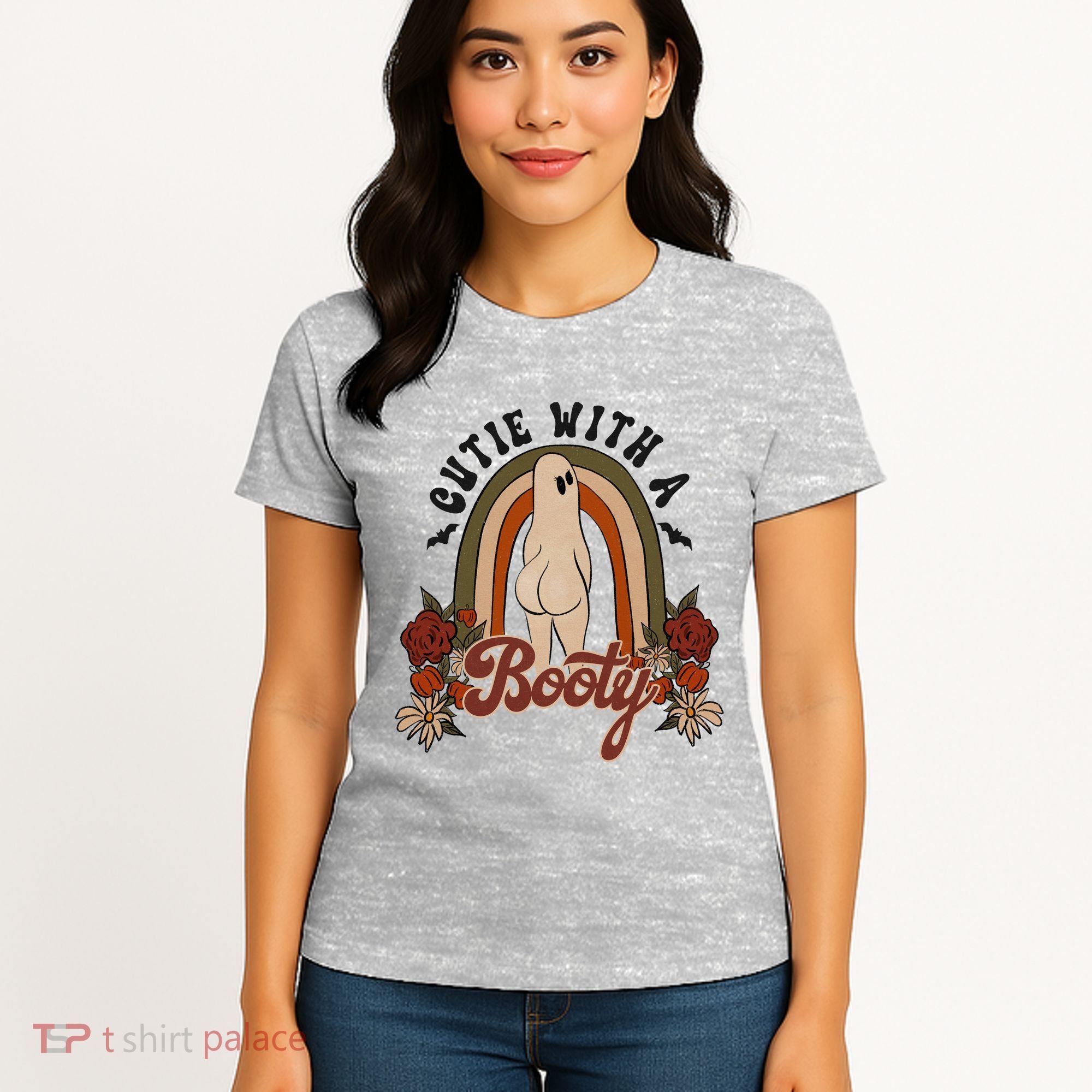 Cutie With A Booty Funny Halloween Ghost Women's T-Shirt