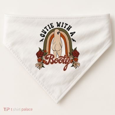 Cutie With A Booty Funny Halloween Ghost USA-Made Doggie Bandana