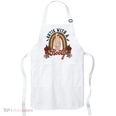 Cutie With A Booty Funny Halloween Ghost Apron