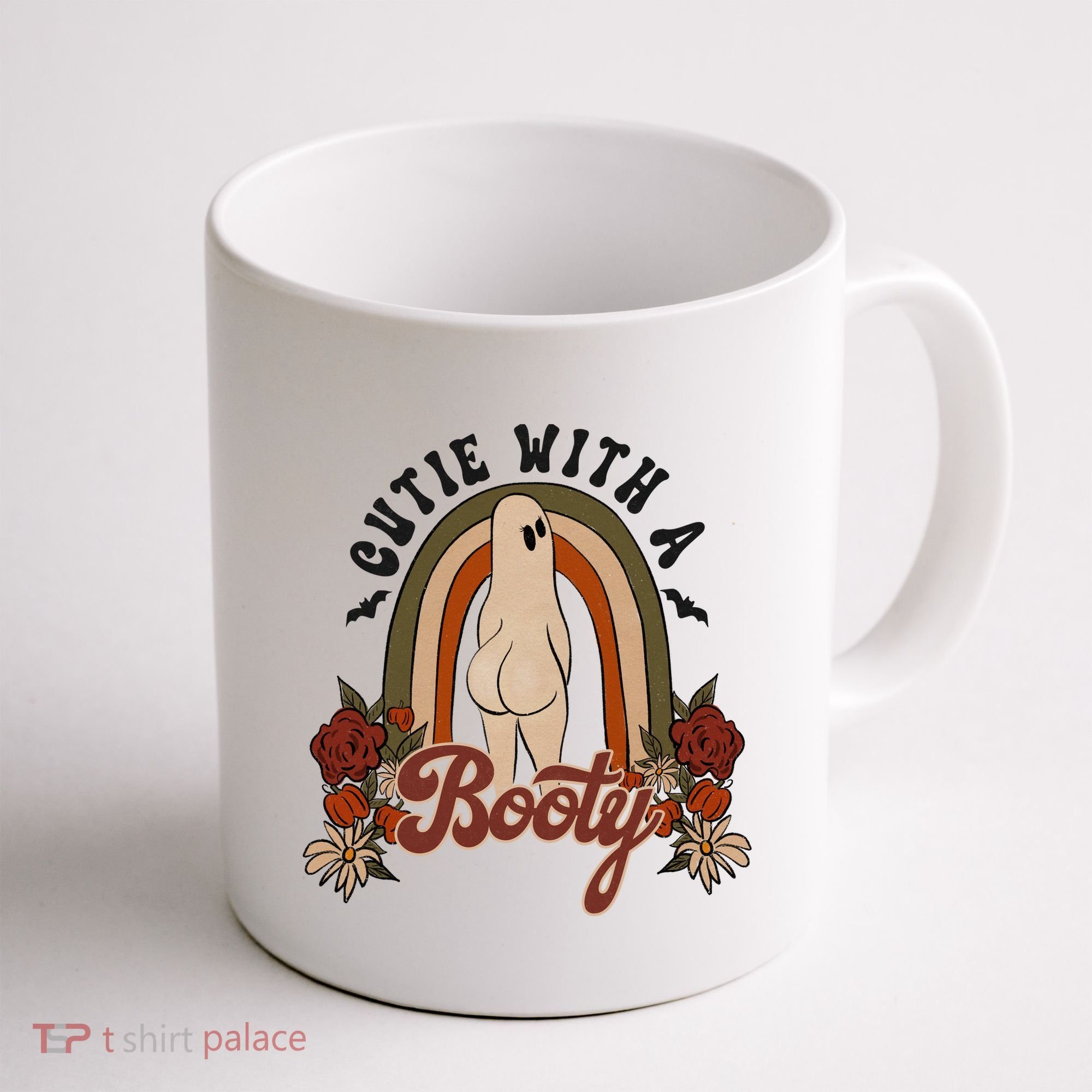 Cutie With A Booty Funny Halloween Ghost Coffee Mug