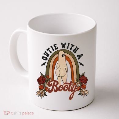 Cutie With A Booty Funny Halloween Ghost Coffee Mug