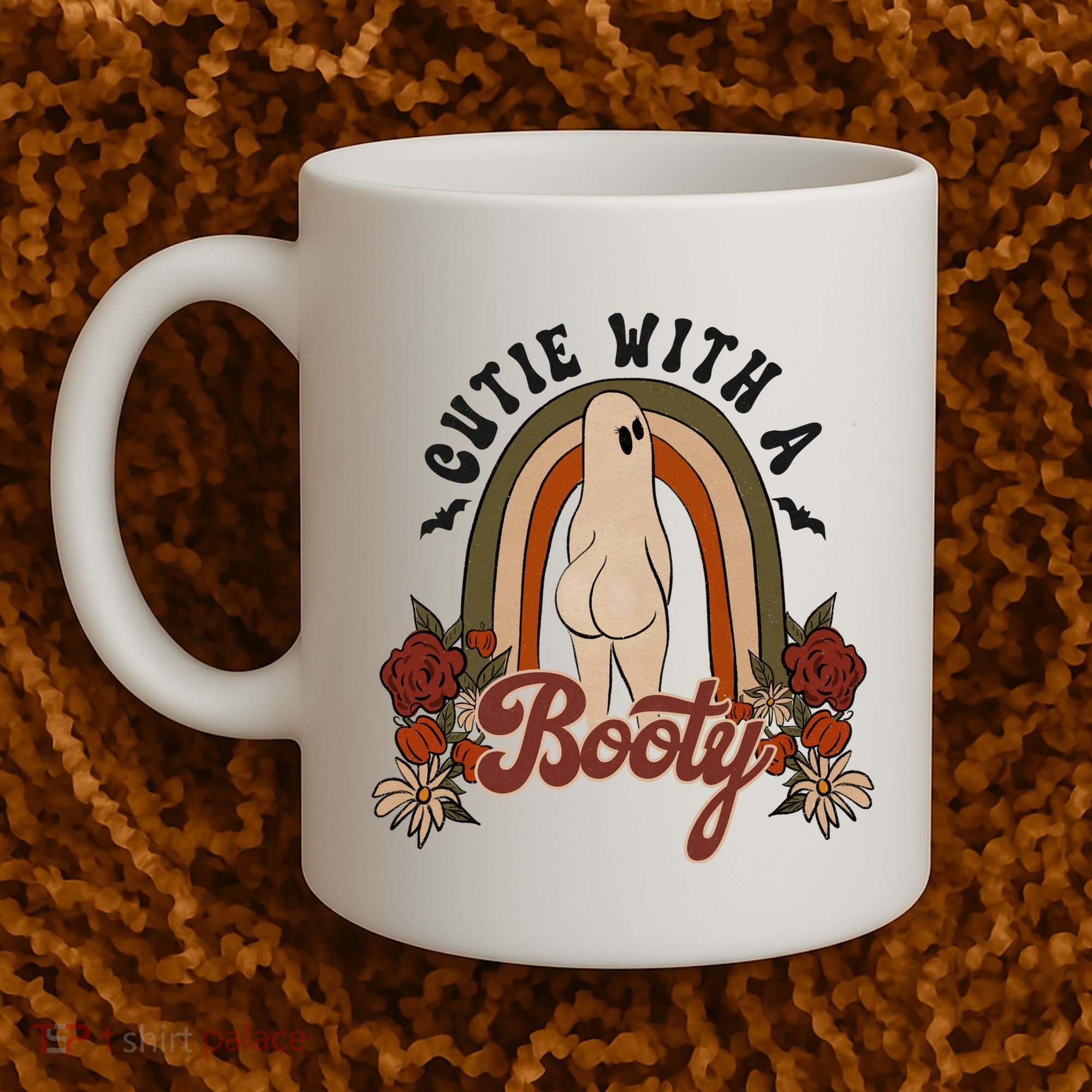 Cutie With A Booty Funny Halloween Ghost Coffee Mug