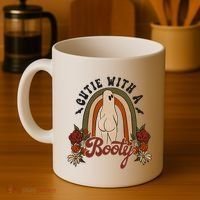 Cutie With A Booty Funny Halloween Ghost Coffee Mug thumb 4