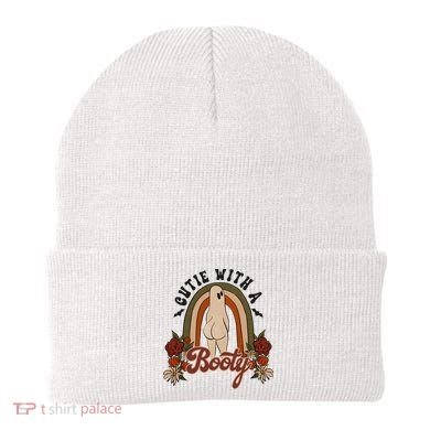 Cutie With A Booty Funny Halloween Ghost Beanie