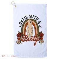 Cutie With A Booty Funny Halloween Ghost Golf Towel thumb 0