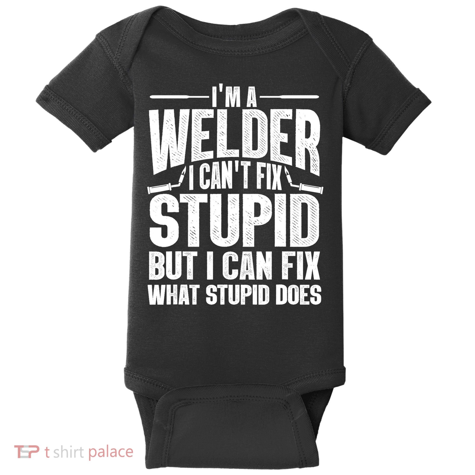 Cool Welding Art Welder Iron Worker Pipeliner Baby Bodysuit