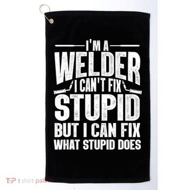 Cool Welding Art Welder Iron Worker Pipeliner Golf Towel