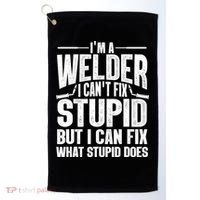 Cool Welding Art Welder Iron Worker Pipeliner Golf Towel thumb 0