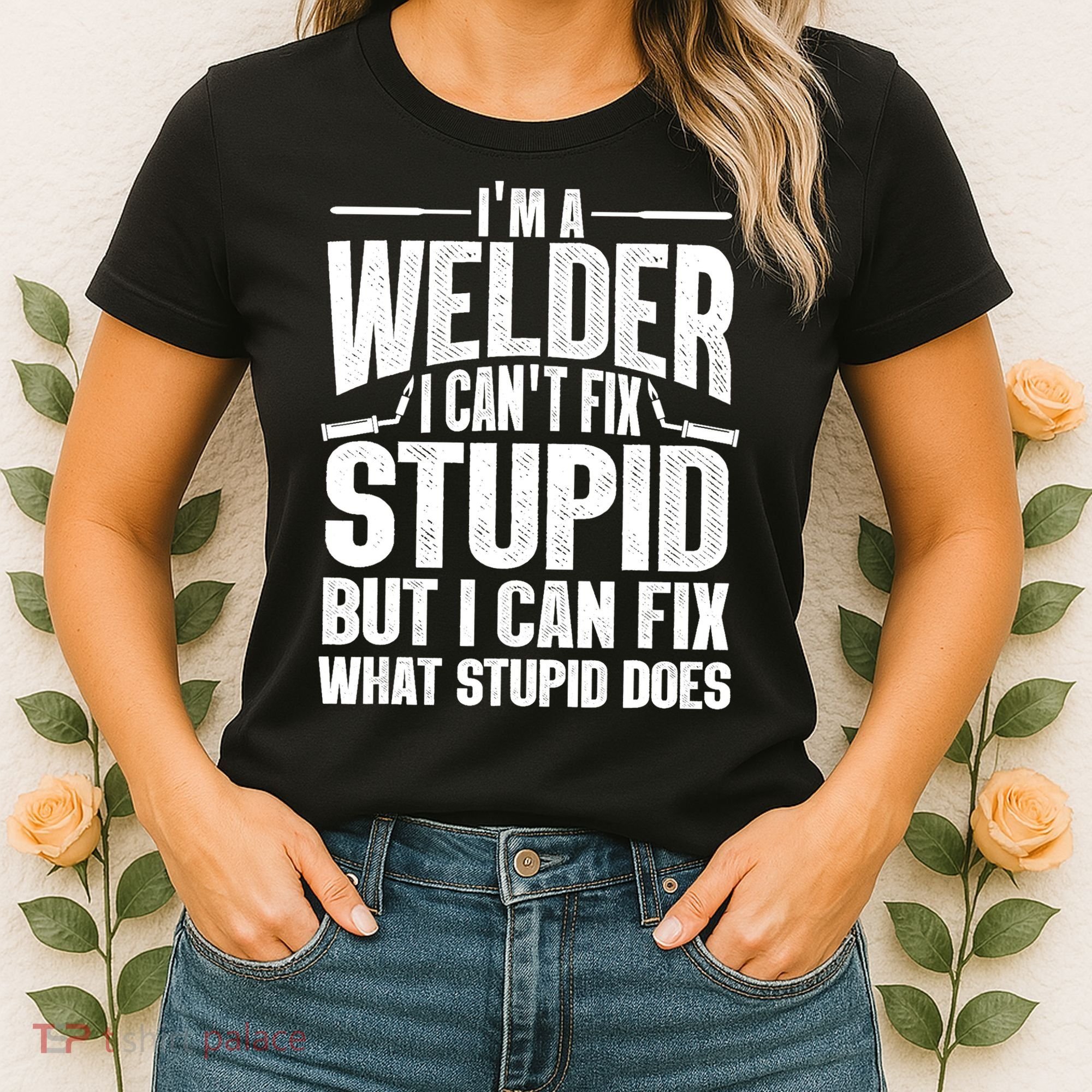 Cool Welding Art Welder Iron Worker Pipeliner Women's T-Shirt