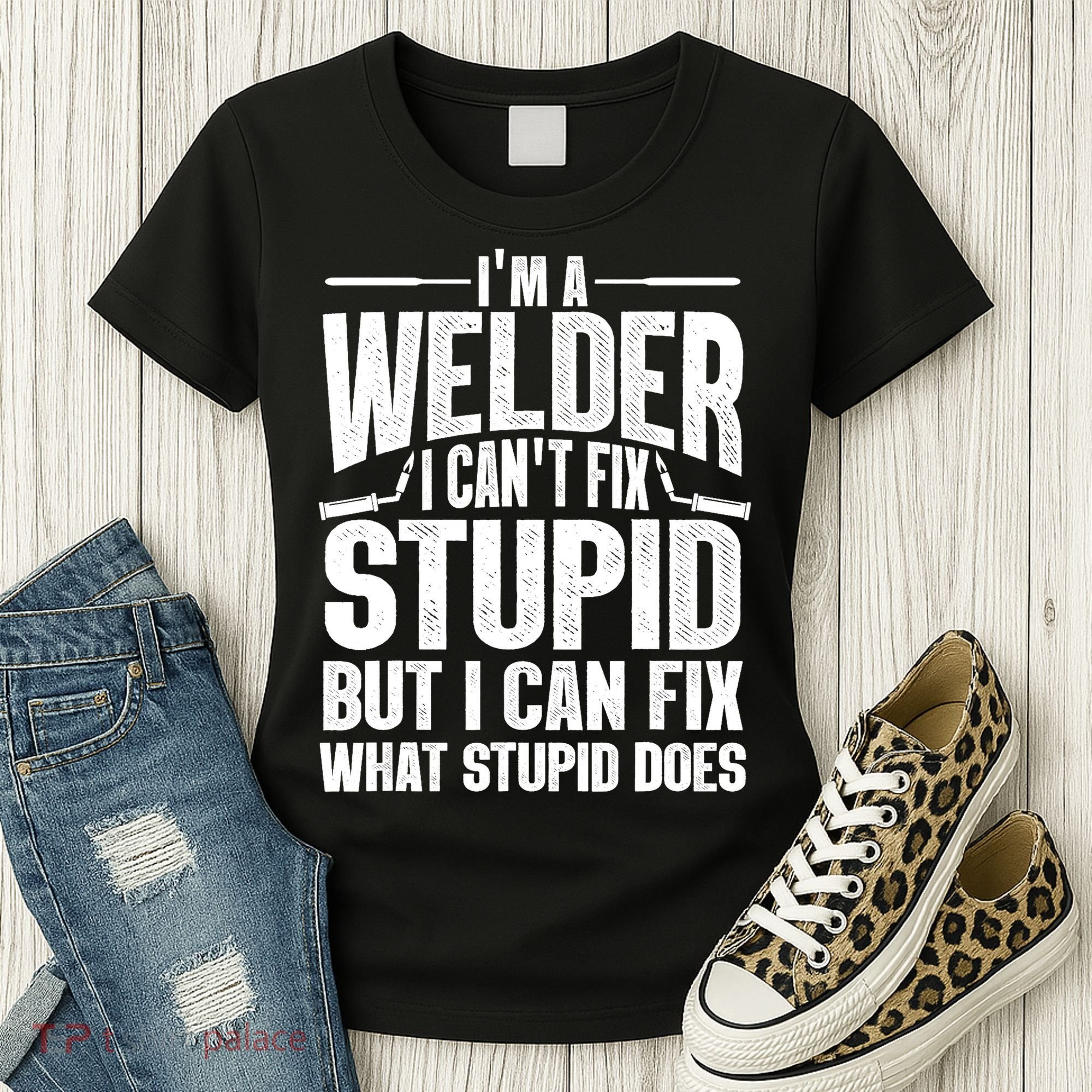 Cool Welding Art Welder Iron Worker Pipeliner Women's T-Shirt