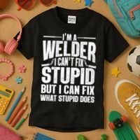 Cool Welding Art Welder Iron Worker Pipeliner Kids T-Shirt thumb 3