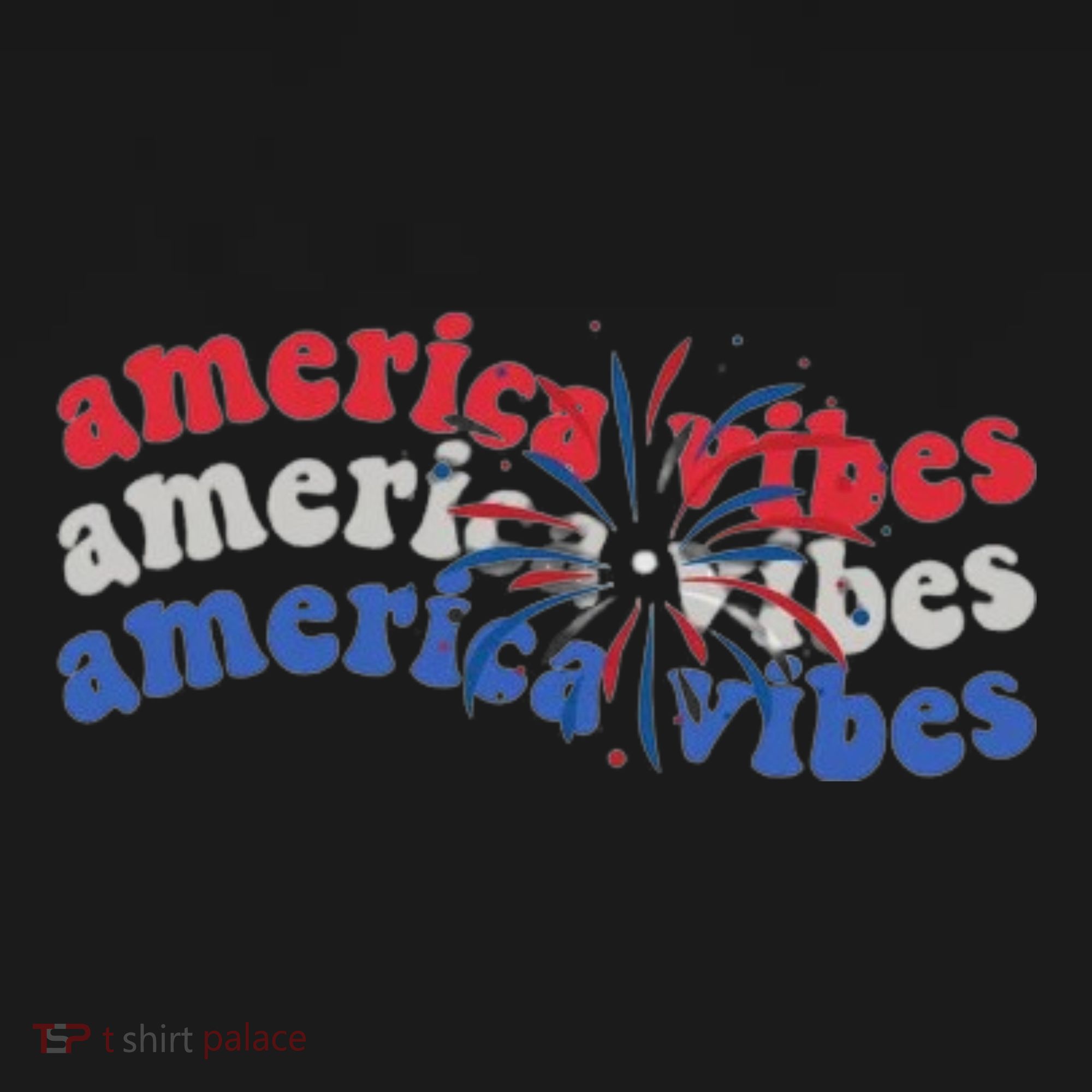 Cool Wavy America Vibes Fireworks Doggie Tank
