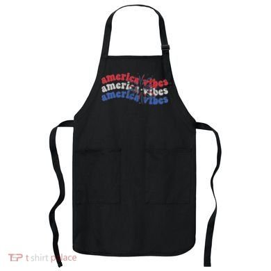 Cool Wavy America Vibes Fireworks Apron