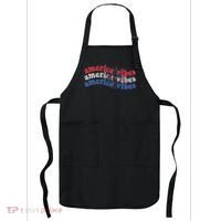 Cool Wavy America Vibes Fireworks Apron thumb 0