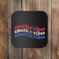 Cool Wavy America Vibes Fireworks Coaster thumb 0