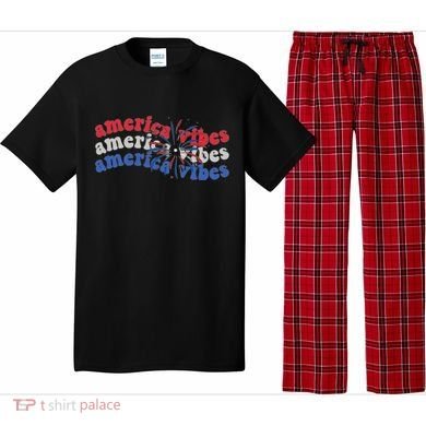 Cool Wavy America Vibes Fireworks Pajama Set