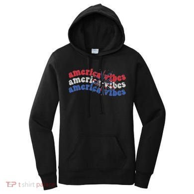 Cool Wavy America Vibes Fireworks Women's Hoodie
