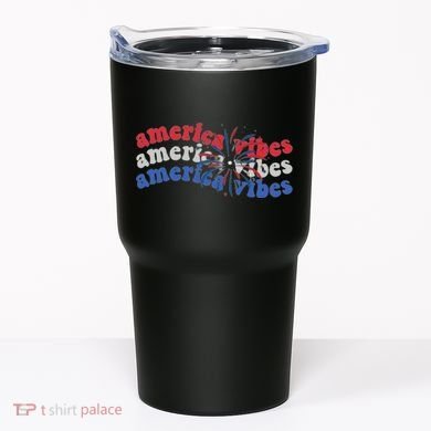 Cool Wavy America Vibes Fireworks Tumbler