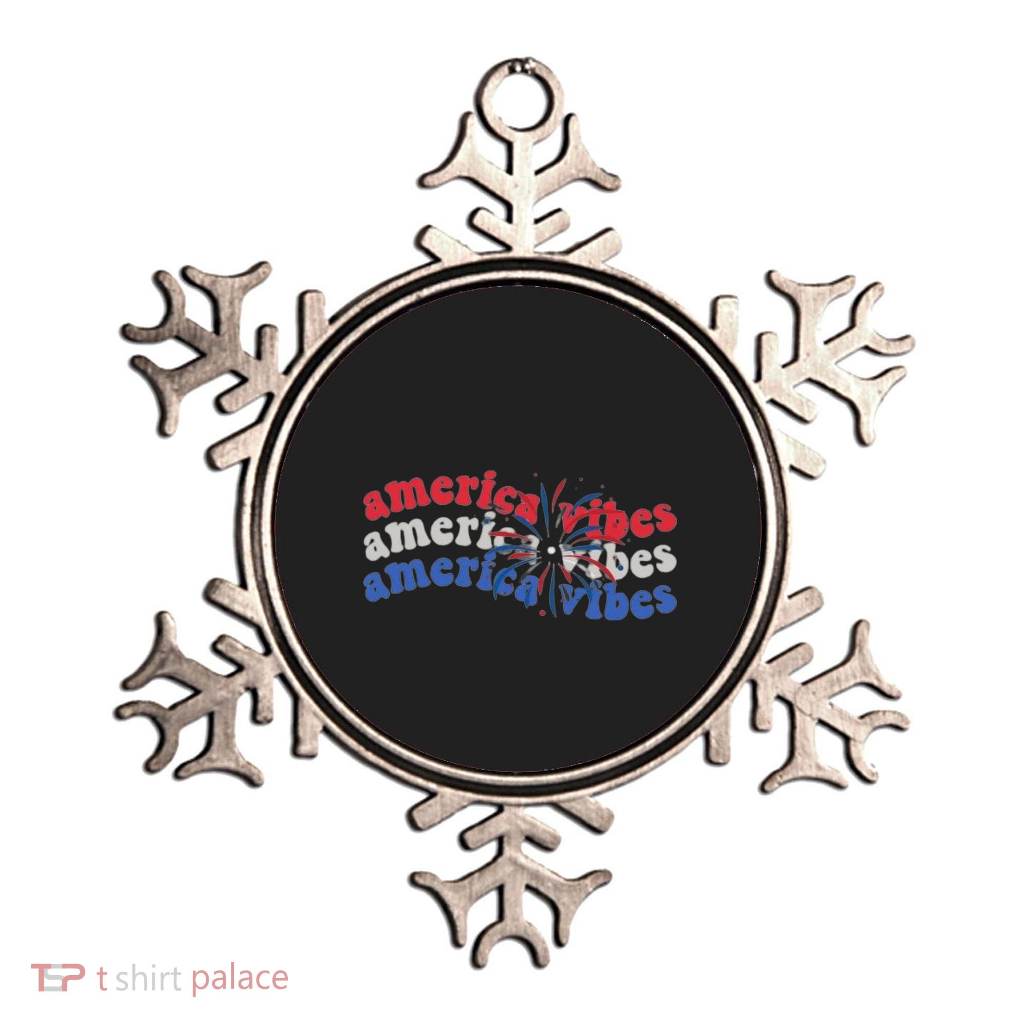 Cool Wavy America Vibes Fireworks Ornament