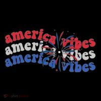 Cool Wavy America Vibes Fireworks Ornament thumb 1