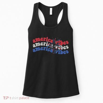 Cool Wavy America Vibes Fireworks Women's Tank Top