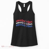 Cool Wavy America Vibes Fireworks Women's Tank Top thumb 0