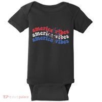 Cool Wavy America Vibes Fireworks Baby Bodysuit thumb 0