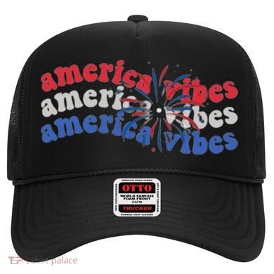 Cool Wavy America Vibes Fireworks Hat