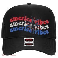 Cool Wavy America Vibes Fireworks Hat thumb 0