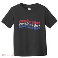 Cool Wavy America Vibes Fireworks Toddler T-Shirt thumb 0