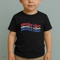 Cool Wavy America Vibes Fireworks Toddler T-Shirt thumb 2