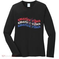 Cool Wavy America Vibes Fireworks Women's Long Sleeve Shirt thumb 0