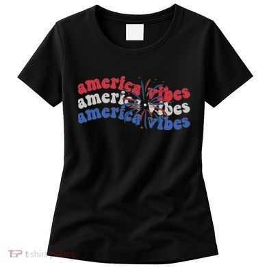 Cool Wavy America Vibes Fireworks Women's T-Shirt