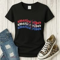 Cool Wavy America Vibes Fireworks Women's T-Shirt thumb 3